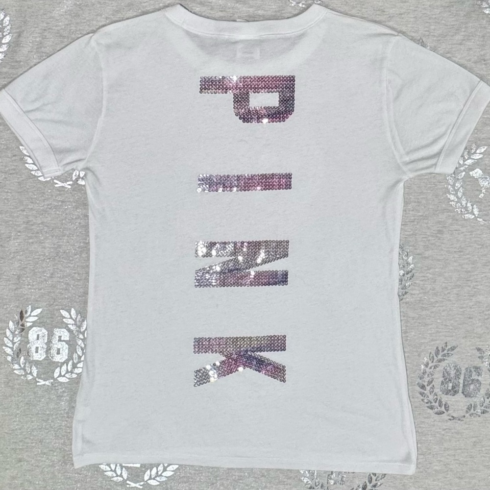 VS PINK VINTAGE BLING TEE NWOT